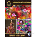 Custom digital printed polyester spandex blend fabric design